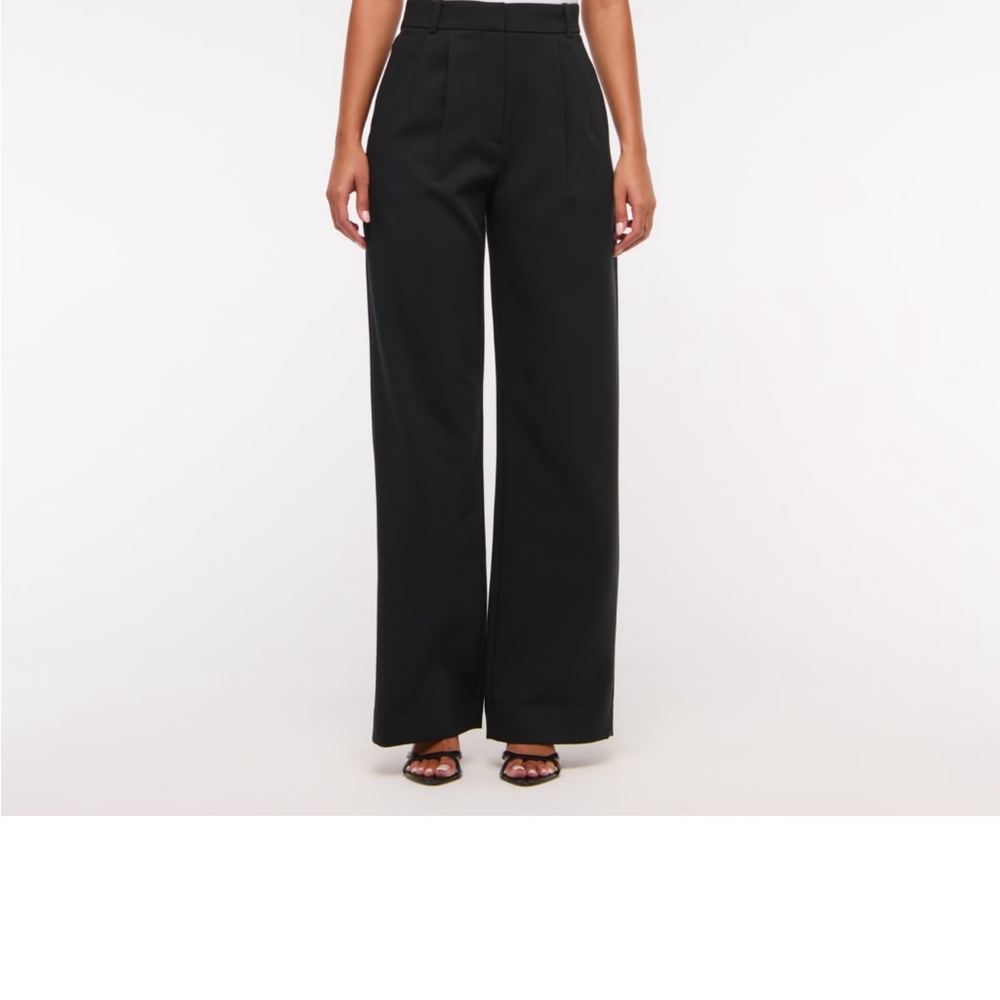 Abercrombie & Fitch Black Wide-Leg Pants